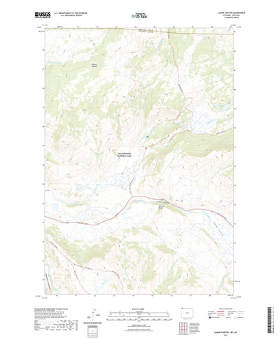 United States Geological Survey Lamar Canyon, WY (2021, 24000-Scale) digital map