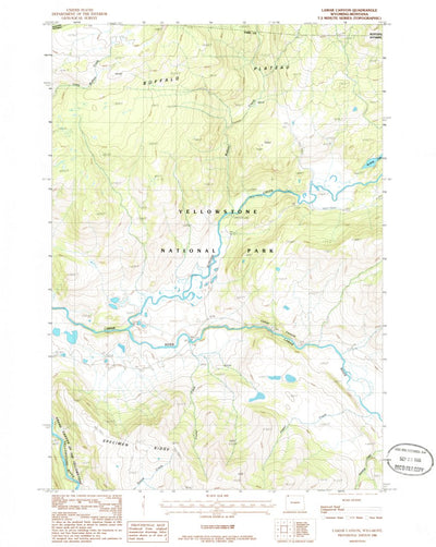 United States Geological Survey Lamar Canyon, WY-MT (1986, 24000-Scale) digital map