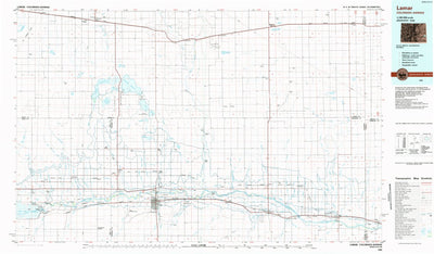 United States Geological Survey Lamar, CO-KS (1984, 100000-Scale) digital map