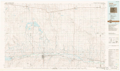 United States Geological Survey Lamar, CO-KS (1988, 100000-Scale) digital map