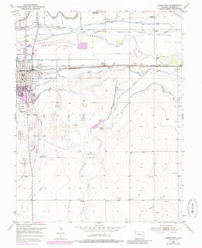 United States Geological Survey Lamar East, CO (1953, 24000-Scale) digital map