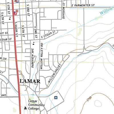 United States Geological Survey Lamar East, CO (2022, 24000-Scale) digital map