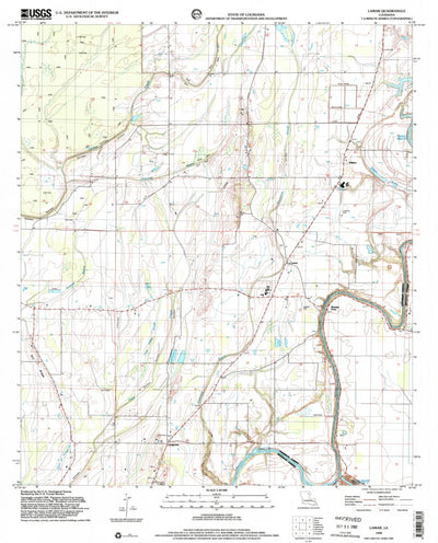United States Geological Survey Lamar, LA (1998, 24000-Scale) digital map