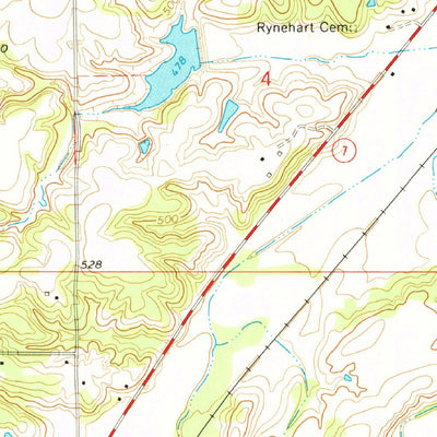 United States Geological Survey Lamar, MS-TN (1965, 24000-Scale) digital map