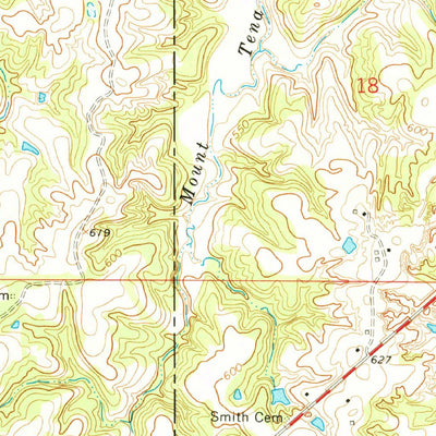 United States Geological Survey Lamar, MS-TN (1965, 24000-Scale) digital map