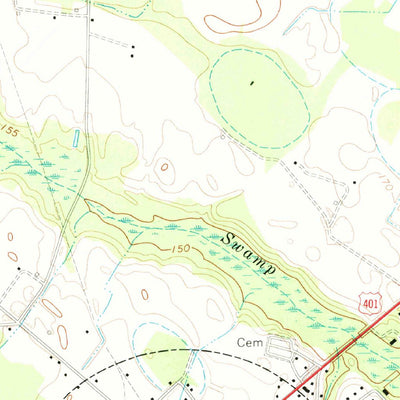 United States Geological Survey Lamar, SC (1969, 24000-Scale) digital map