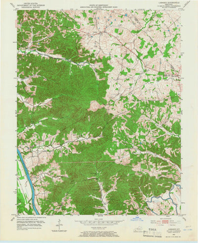 United States Geological Survey Lamasco, KY (1953, 24000-Scale) digital map