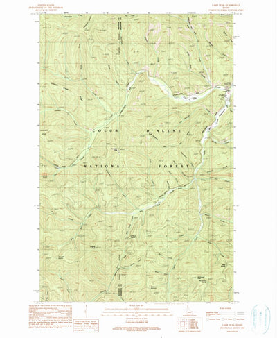 United States Geological Survey Lamb Peak, ID (1990, 24000-Scale) digital map
