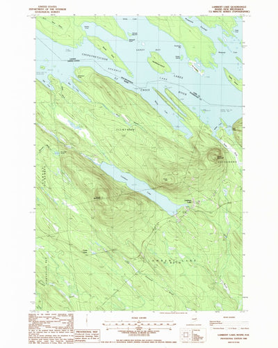 United States Geological Survey Lambert Lake, ME (1988, 24000-Scale) digital map