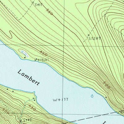 United States Geological Survey Lambert Lake, ME (1988, 24000-Scale) digital map