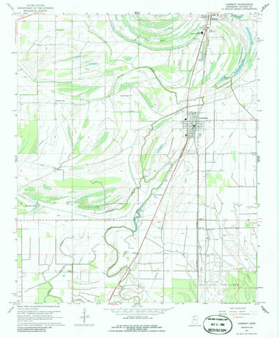 United States Geological Survey Lambert, MS (1967, 24000-Scale) digital map