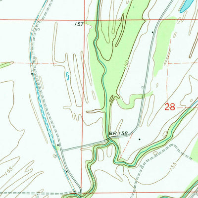 United States Geological Survey Lambert, MS (1967, 24000-Scale) digital map