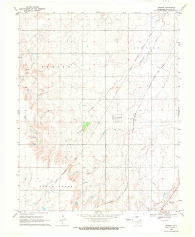 United States Geological Survey Lambert, OK (1969, 24000-Scale) digital map