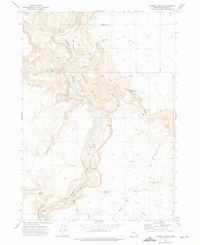 United States Geological Survey Lambert Rocks, OR (1972, 24000-Scale) digital map