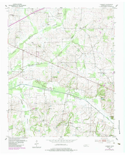 United States Geological Survey Lambert, TN (1952, 24000-Scale) digital map
