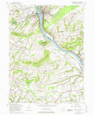 United States Geological Survey Lambertville, NJ-PA (1953, 24000-Scale) digital map