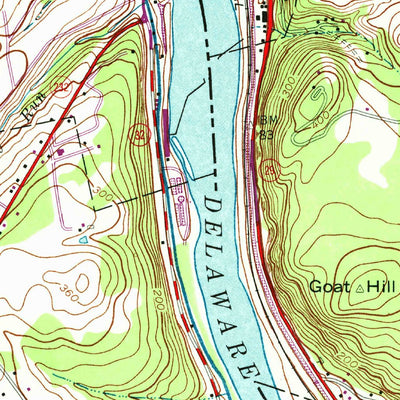 United States Geological Survey Lambertville, NJ-PA (1953, 24000-Scale) digital map