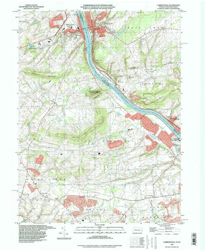 United States Geological Survey Lambertville, NJ-PA (1995, 24000-Scale) digital map