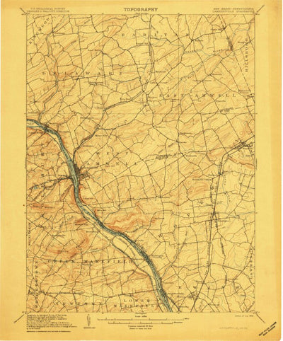 United States Geological Survey Lambertville, PA-NJ (1906, 62500-Scale) digital map
