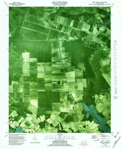 United States Geological Survey Lambs Corner, NC (1982, 24000-Scale) digital map