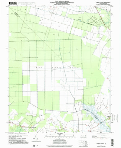United States Geological Survey Lambs Corner, NC (1997, 24000-Scale) digital map