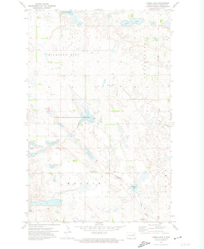 United States Geological Survey Lambs Lake, ND (1971, 24000-Scale) digital map