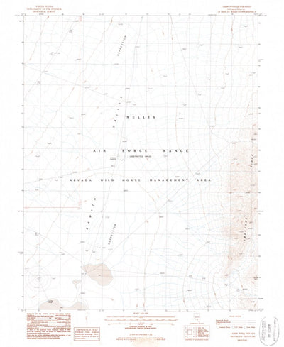 United States Geological Survey Lambs Pond, NV (1987, 24000-Scale) digital map
