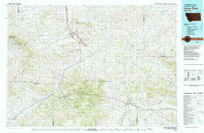 United States Geological Survey Lame Deer, MT (1980, 100000-Scale) digital map