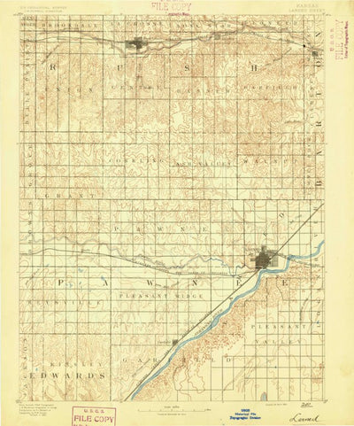 United States Geological Survey Lamed, KS (1891, 125000-Scale) digital map
