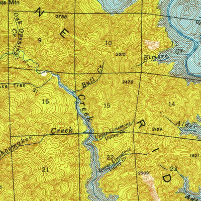 United States Geological Survey Lamoine, CA (1946, 62500-Scale) digital map