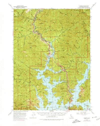 United States Geological Survey Lamoine, CA (1969, 62500-Scale) digital map