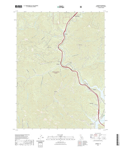 United States Geological Survey Lamoine, CA (2022, 24000-Scale) digital map