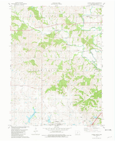 United States Geological Survey Lamoni North, IA (1981, 24000-Scale) digital map