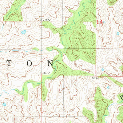 United States Geological Survey Lamoni North, IA (1981, 24000-Scale) digital map
