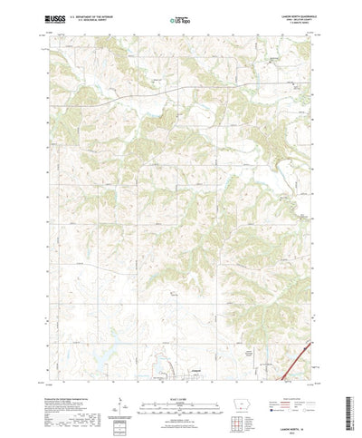 United States Geological Survey Lamoni North, IA (2022, 24000-Scale) digital map