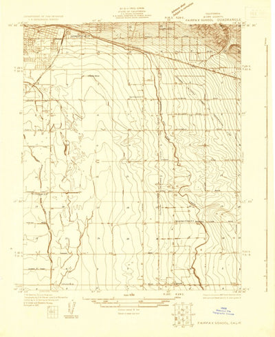 United States Geological Survey Lamont, CA (1929, 31680-Scale) digital map