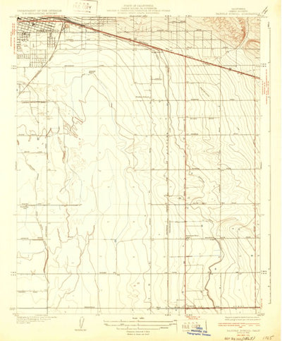 United States Geological Survey Lamont, CA (1932, 31680-Scale) digital map