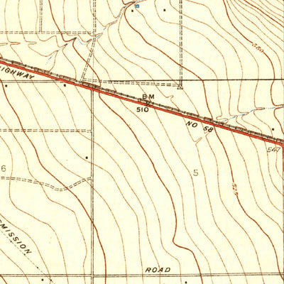 United States Geological Survey Lamont, CA (1932, 31680-Scale) digital map