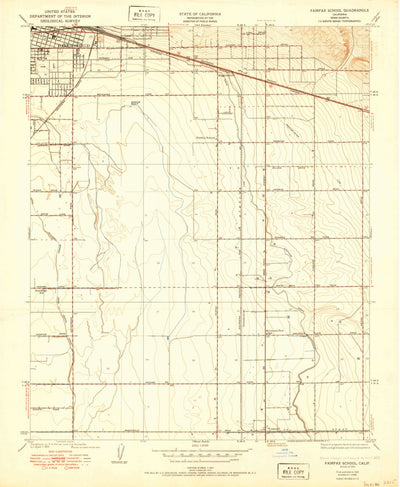 United States Geological Survey Lamont, CA (1950, 24000-Scale) digital map