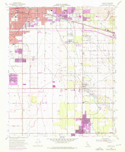 United States Geological Survey Lamont, CA (1954, 24000-Scale) digital map