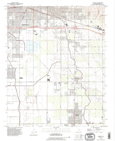 United States Geological Survey Lamont, CA (1992, 24000-Scale) digital map