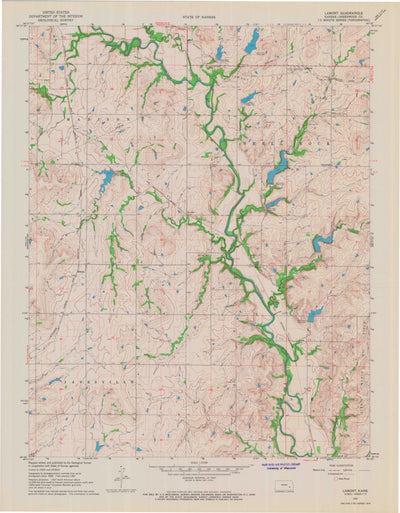 United States Geological Survey Lamont, KS (1967, 24000-Scale) digital map