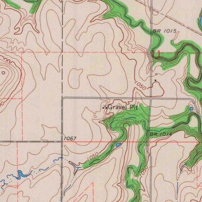 United States Geological Survey Lamont, KS (1967, 24000-Scale) digital map