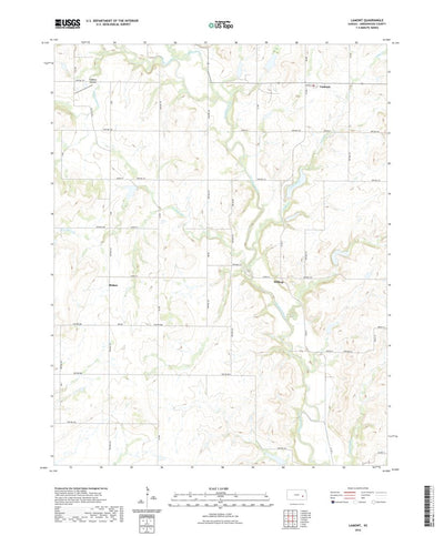 United States Geological Survey Lamont, KS (2022, 24000-Scale) digital map
