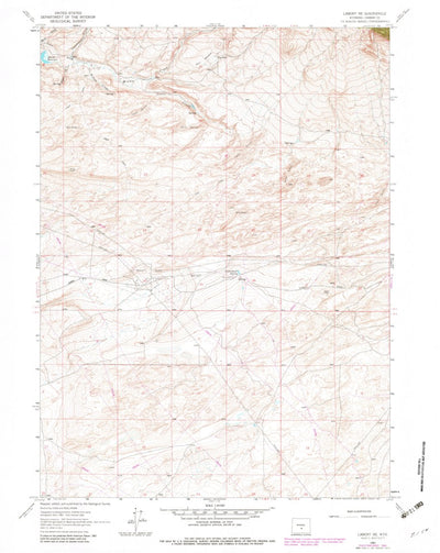 United States Geological Survey Lamont NE, WY (1961, 24000-Scale) digital map