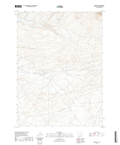 United States Geological Survey Lamont NE, WY (2021, 24000-Scale) digital map
