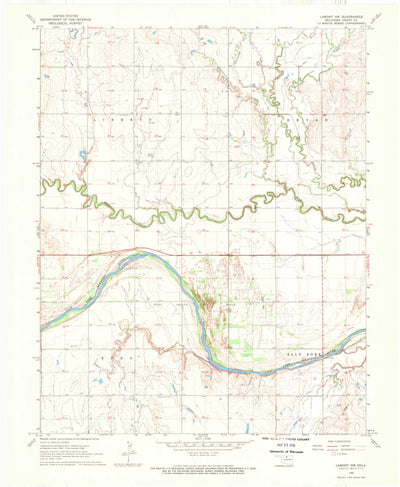 United States Geological Survey Lamont NW, OK (1968, 24000-Scale) digital map
