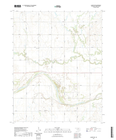 United States Geological Survey Lamont NW, OK (2022, 24000-Scale) digital map