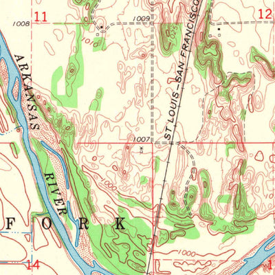 United States Geological Survey Lamont, OK (1968, 24000-Scale) digital map