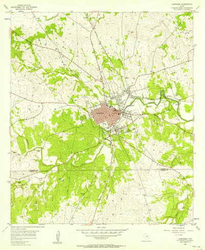 United States Geological Survey Lampasas, TX (1954, 24000-Scale) digital map